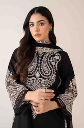 Maria B - Winter 3PC Dhanak Embroidered Suit - SS0414